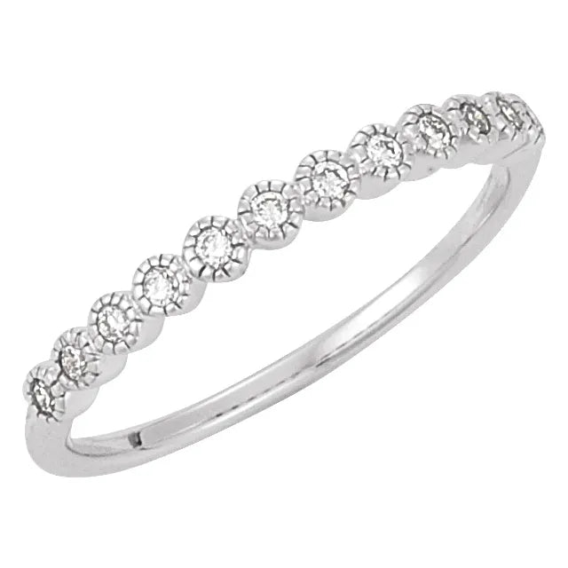 Wear Everyday™ Diamond Anniversary Band Stacking Ring in 14K White Gold 