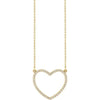 1/4 CTW Natural Diamond Heart Pendant 16" Necklace in 14K Yellow Gold