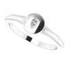 Natural Diamond Wear Everyday™ Signet Ring in 14K White Gold or Sterling Silver