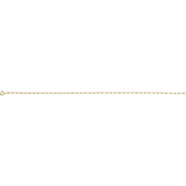 1.5 MM Figaro 14K Yellow Gold Chain Bracelet 7"