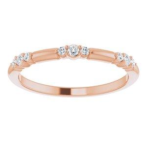 1/10 CTW Diamond Stackable Ring 14K Rose Gold Ethical Sustainable Fine Jewelry Storyteller by Vintage Magnality