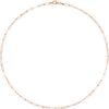 2.6 MM Elongated Paperclip Style Chain Bracelet or Necklace 7"-24" 14K Rose Gold Vintage Magnality Sustainable Jewelry 