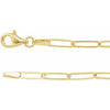 2.6 MM Elongated Paperclip Style Chain Bracelet or Necklace 7"-24" 14K Yellow Gold Vintage Magnality Sustainable Jewelry 