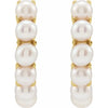 Poppin Pearl Huggie Hoop 15.5 MM Earrings in 14K Yellow Gold