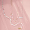 Pearl Necklaces Featuring our Modern Audrey Freshwater Cultured Pearl Solid 14K Gold 