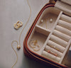 Pearl Threader Dangle Drop Earrings in Jewelry Box