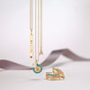 Personalized Jewelry with our Petite Initial Natural Diamond Adjustable Necklace in 14K Yellow Gold