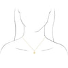 Pierced Heart Charm Pendant Solid 14K Yellow Gold on Model Rendering