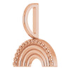 Rainbow Dreaming Solid Gold Charm Pendant 14K Rose Gold