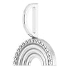 Rainbow Dreaming Solid Gold Charm Pendant 14K White Gold