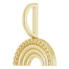 Rainbow Dreaming Solid Gold Charm Pendant 14K Yellow Gold