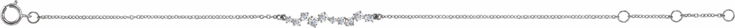 1/3 CTW Diamond Bar 7" Bracelet 14K White Gold Ethical Sustainable Fine Jewelry