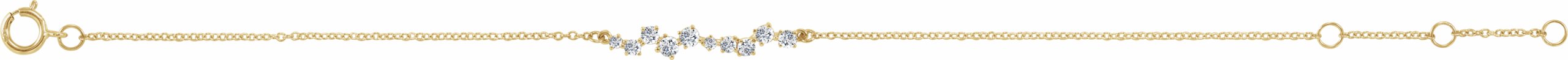1/3 CTW Diamond Bar 7" Bracelet 14K Yellow Gold Ethical Sustainable Fine Jewelry
