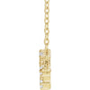 Scorpio Zodiac Constellation Natural Diamond Necklace in 14K Yellow Gold Side View