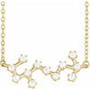 Scorpio Zodiac Constellation Natural Diamond Necklace in 14K Yellow Gold