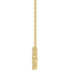 Sideways Cross Lab-Grown Diamond 1/6 CTW Adjustable Necklace in 14K Yellow Gold Side View