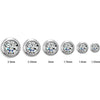 Varying Sizes Micro Natural Diamond Bezel-Set Stud Earrings 