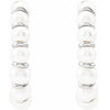 Freshwater Cultured Pearl Hoop Earrings 14.98 MM in 14K White Gold 