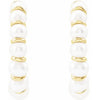 Freshwater Cultured Pearl Hoop Earrings 14.98 MM in 14K Yellow Gold 