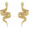 Snake Stud Earrings in 14K Yellow Gold
