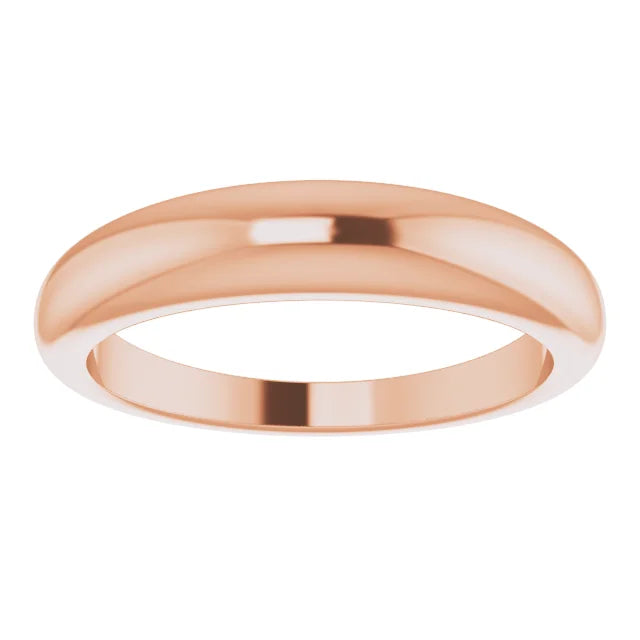 Petite Dome Wear Everyday™ Ring in Solid 14K Rose Gold in 4 MM 