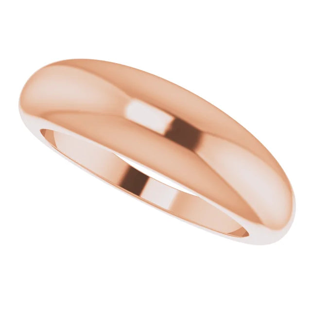 Petite Dome Wear Everyday™ Ring in Solid 14K Rose Gold in 6 MM 