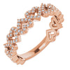 Stackable Heart 1/3 CTW Natural Diamond Ring 14K Rose Gold