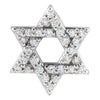 Star of David Natural Diamond Pendant Charm in 14K White Gold or Sterling Silver