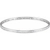 2 1/4 CTW Natural Diamond Stackable Bangle 8" Bracelet in Solid 14K White Gold