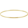 Wear Everyday™ 2 MM Half Round Bangle Bracelet 7 3/4" Solid 14K Yellow Gold 