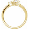 Two-Stone Round & Pear 5/8 CTW Lab-Grown Diamond Ring 14K Yellow Gold 