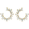 Wear Everyday™ Fresh Front Facing 1 CTW Natural Diamond Hoop Earrings 14K Yellow Gold