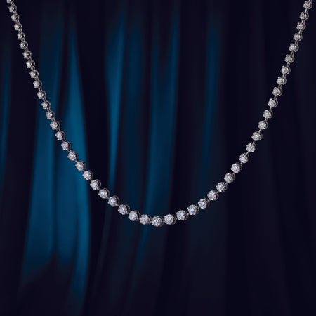 The perfect diamond line tennis necklace for every bride on their wedding day!