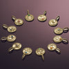 Natural Diamond and Gemstone Zodiac Charm Pendant in 14K Yellow Gold 